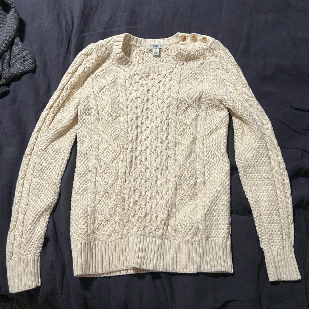 L.L. Bean cream sweater